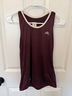 Tracksmith Deep Burgundy Tank with Cream Trim